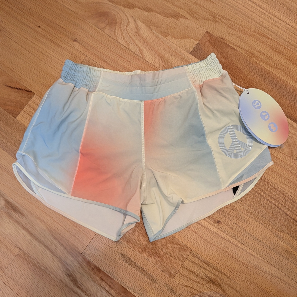 Lululemon Athletica Blue and Pink Athletic Shorts